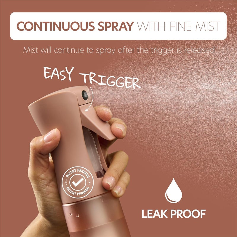 MIGHTY STRONG 10 OZ Continuous Spray Bottles - Ultra Fine Mist Sprayer | Water Spray Bottle For Hair Stuff, Mister Spray Bottle For Plants Mister | Hair Spray Bottles For Hairstyling, Cleaning, Salons - Image 3